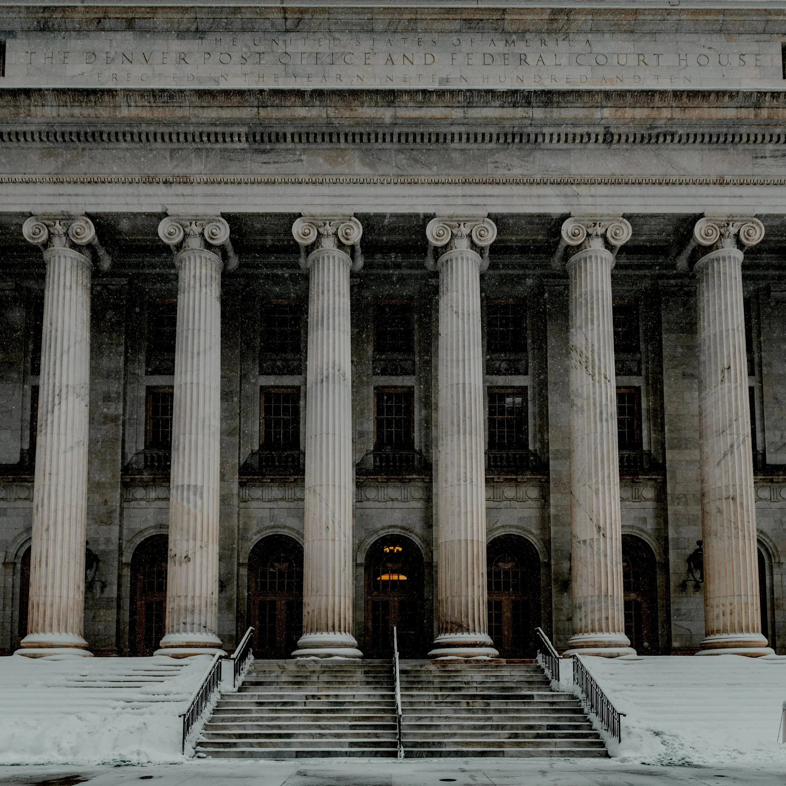 Federal courthouse facade